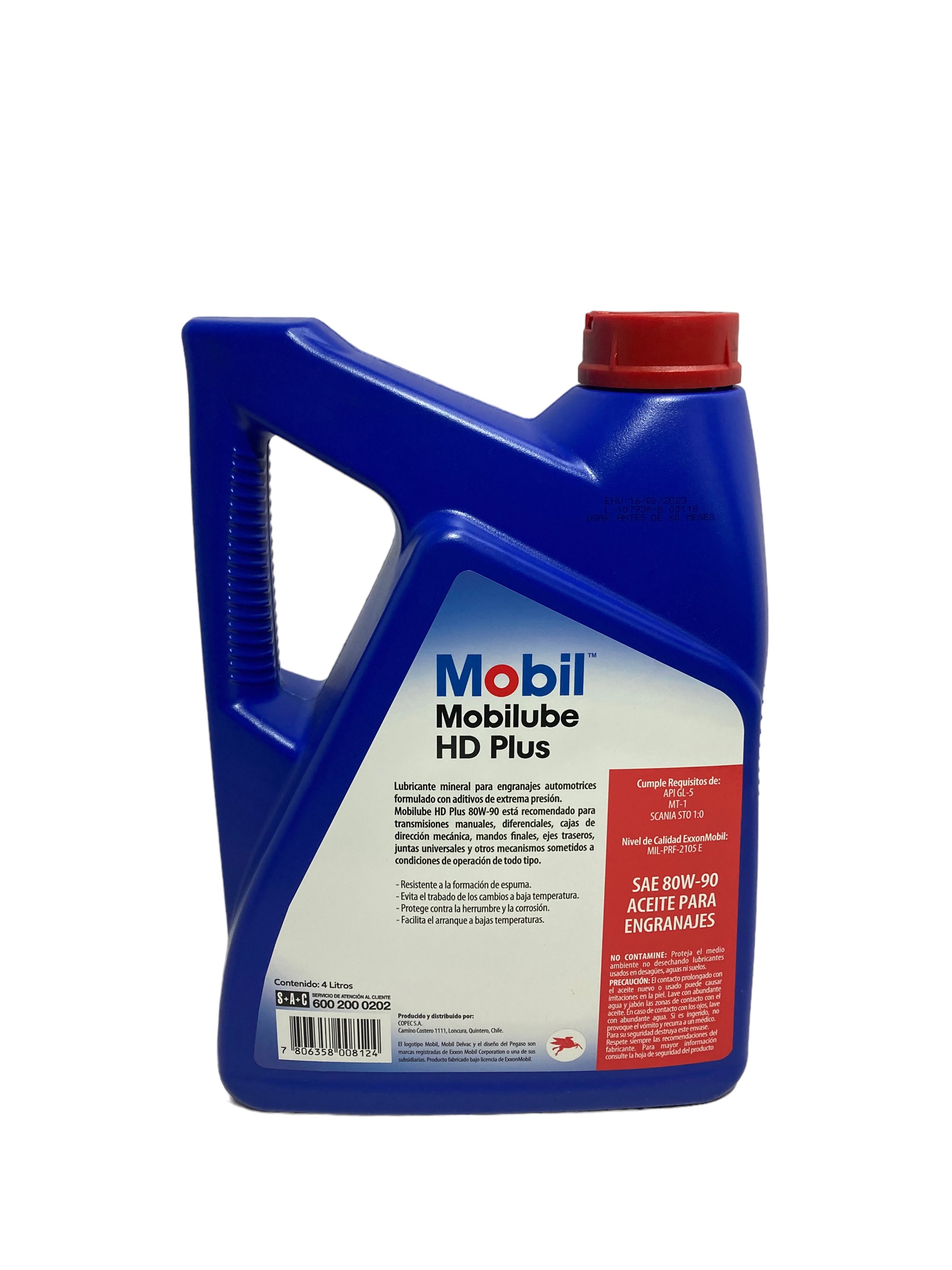 Aceite Mobil 80w90 HD Plus 4L - Imagen 3