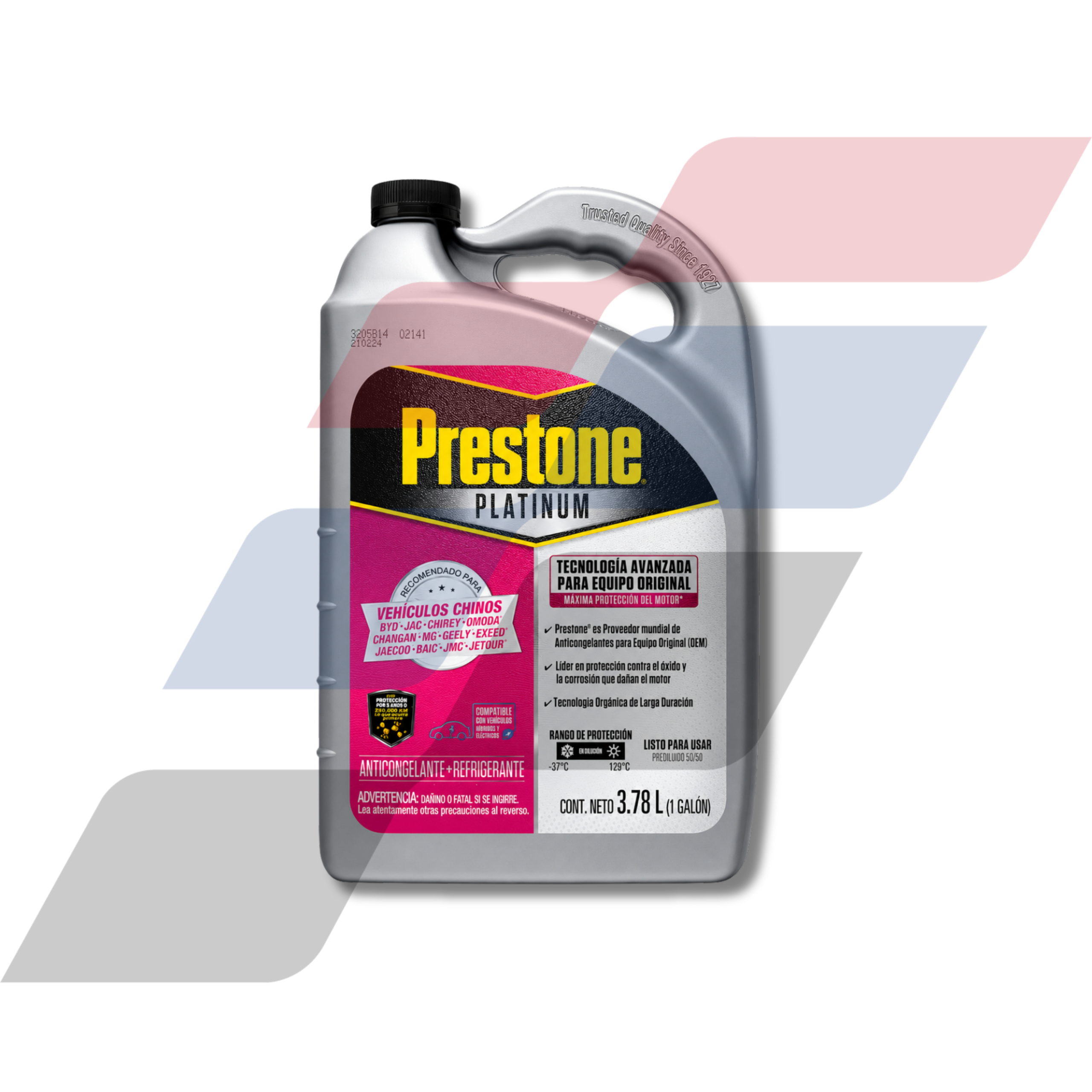 Prestone Platinum Rosado vehiculos chinos 3.78L